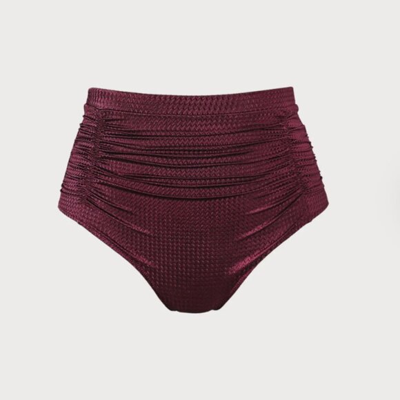 Berlook Jacquard Ruched Plus Size Bikini Bottom ONLY 41 - Picture 6 of 10